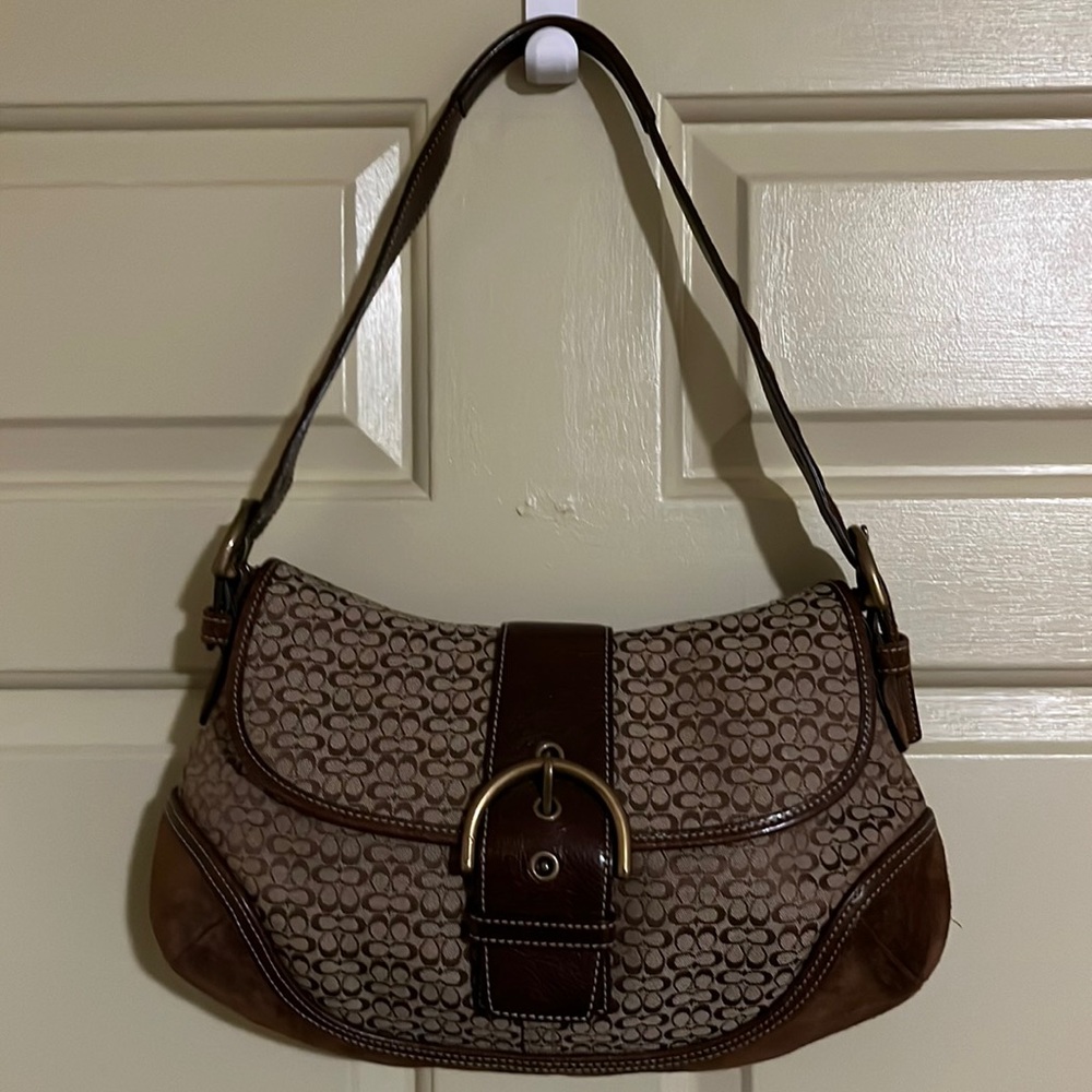 Authentic Coach Leather & Suede Soho Handbag 6808